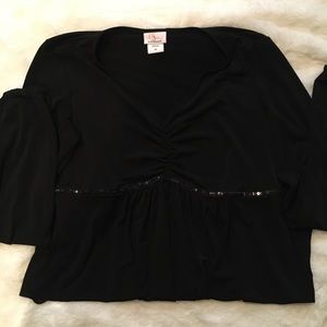 Motherhood Long Sleeve Black Maternity Top Size M